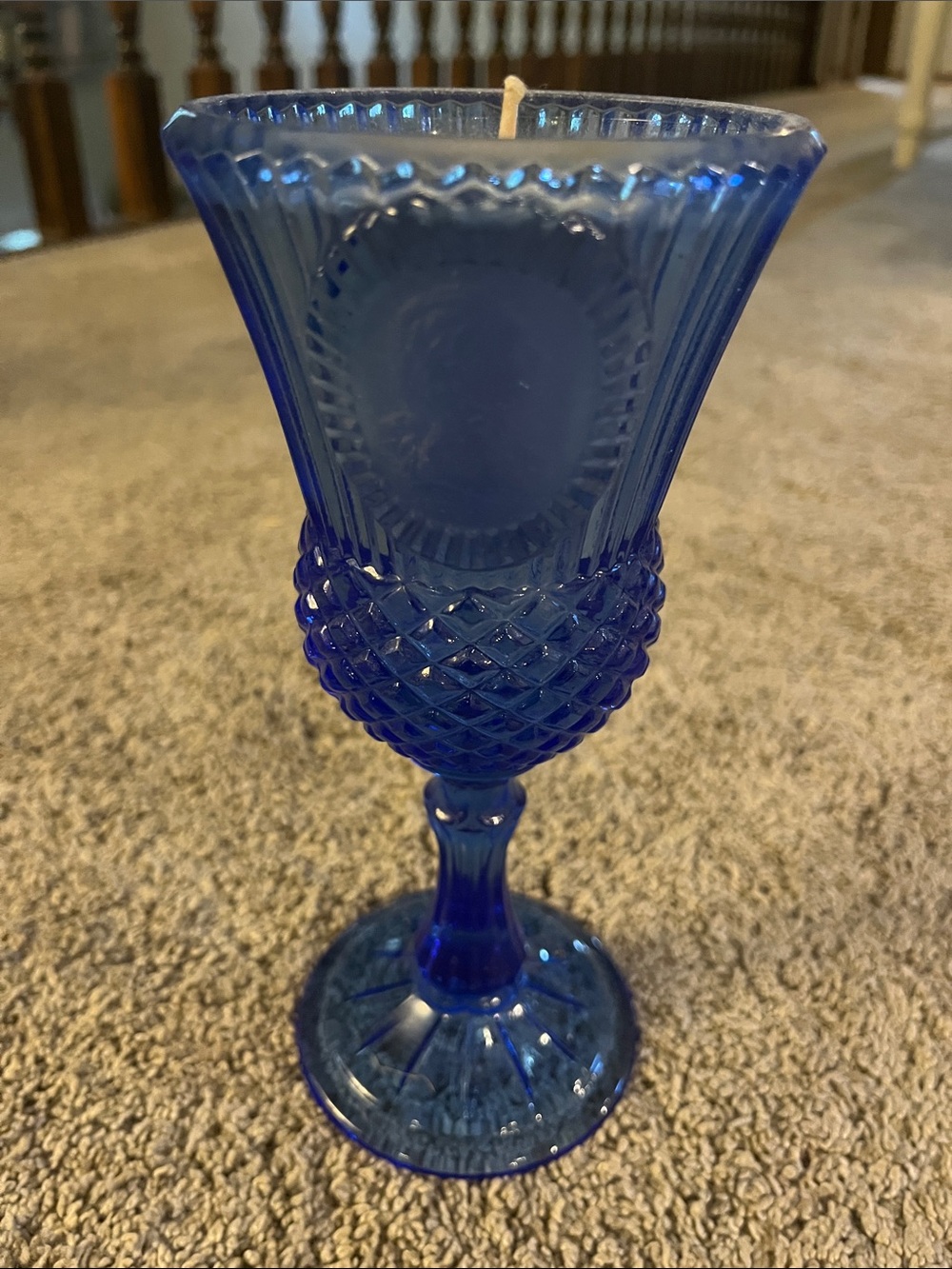 Vintage Avon Cobalt Blue Goblet